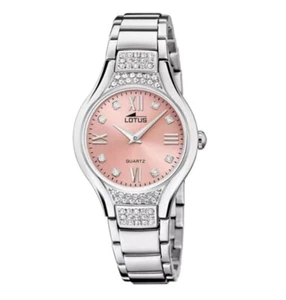 Reloj Lotus Mujer En Acero Y Cristales Blancos Esfera Rosa 18910/2 - Imagen 1 de 2