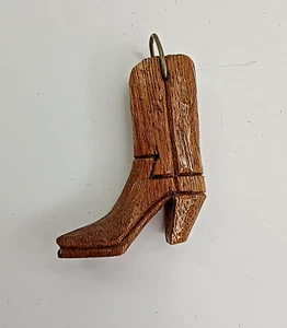 Colgante BOTA VAQUERA VAQUERA de madera tallada vintage (sin cadena) - Imagen 1 de 4