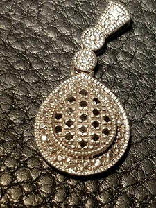 VINTAGE-ANHÄNGER aus der Silber-Kollektion QVC® 17 schwarze Acht-Kant-Diamanten - Bild 1 von 4