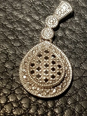 VINTAGE-ANHÄNGER aus der Silber-Kollektion QVC® 17 schwarze Acht-Kant-Diamanten - Bild 1 von 4