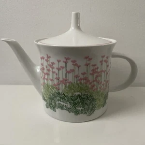 Vintage Rosenthal Studio-linie Germany weiß Blumen Teekanne Kaffee rosa grün - Bild 1 von 13