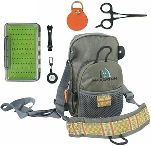 V-comp Bolso de pecho de pesca con mosca paquete ligero de pecho paquete de deportes al aire libre - Imagen 1 de 11