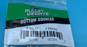 Bullet Weights Lead Bottom Bouncer 2 1/2 OZ LOT OF 6 - Picture 1 of 2