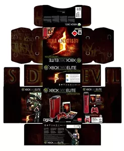 PRINTABLE BOX Xbox 360 - RESIDENT EVIL SET - Printable Sticker - Do Your Own Box - Picture 1 of 3