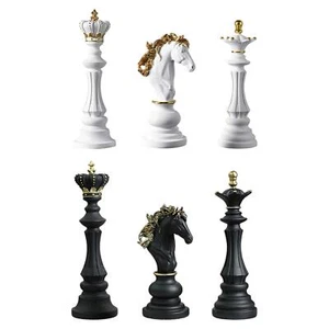 3 Stück Schachfiguren Statuen Internationale Schachfiguren Sammlerstück Geschenk Zuhause - Bild 1 von 11