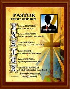 Pastor Anniversary Appreciation Personalized Photo Name Poem Gift Thank You Gift - Picture 1 of 2