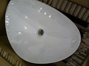 Kohler K 24386-JE-0 Velo Recipiente Ovalado Baño Fregadero Patrón Metálico en Blanco - Imagen 1 de 4