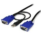 StarTech.com 10 ft Ultra Thin USB VGA 2-in-1 KVM Cable - VGA KVM Cable - USB KVM