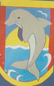NCE DANCING DOLPHIN MINI GARDEN FLAG - Picture 1 of 1