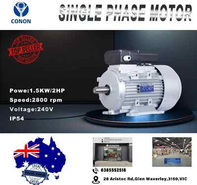 1.5kw 2HP 2850RPM 19mm REVERSIBLE CSCR TORQUE Compressor motor single phase 240v - image 1 of 4