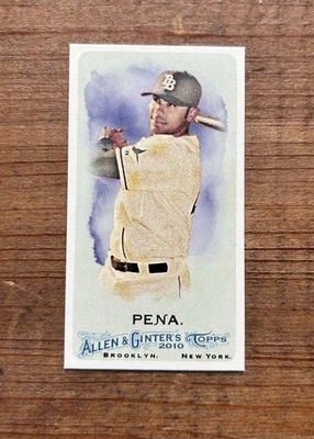 Carlos Pena 2010 Topps Allen & Ginter’s SHORT PRINT MINI SP #304 Tampa Bay Rays  - Image 1 of 2