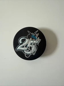 SJ Sharks Brent Burns Signed Puck 25 Yr Anniversary - Picture 1 of 6