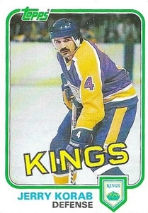1981-82 Topps Jerry Korab #W97 - Los Angeles Kings - Picture 1 of 2