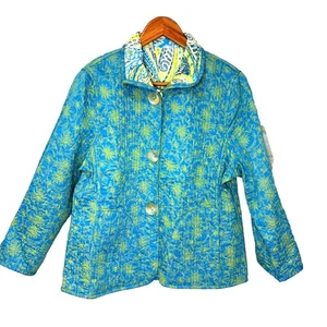 Wende Steppjacke Damen groß Boho Landhaus künstlerisch asiatisch Indie Oma - Bild 1 von 10