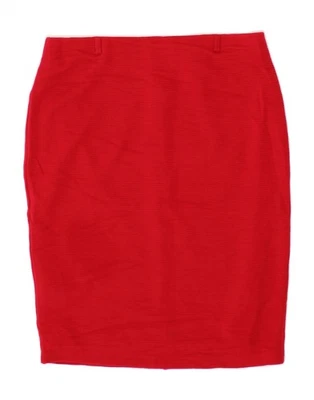 LAURA ASHLEY Womens Pencil Skirt UK 12 Medium W30 Red Acrylic CQ11 - Image 1 of 3