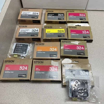 Set of 13 Genuine Epson 324 Ink SureColor P400 Cartridges - Unopened - Image 1 of 4