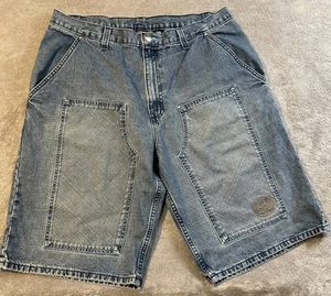 Vintage Y2K Def Jam University Double Knee Shorts Size 38 Men Denim - Picture 1 of 9
