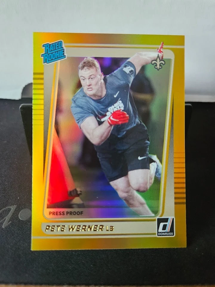 Donruss Football 2021 Premium Gold Press Proof #322 Pete Werner Rookie Foto 1 de 1