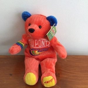 JEFF GORDON DuPont NASCAR Racing Salvino Stuffed Animal Toy Bean Bag Plush Bear - Picture 1 of 4
