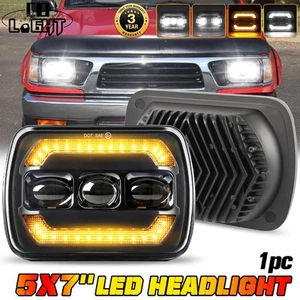 For Toyota Pickup 1982-1995 Hardbody Trucks 5x7" 7x6" LED Headlight W/Amber DRL - Picture 1 of 9