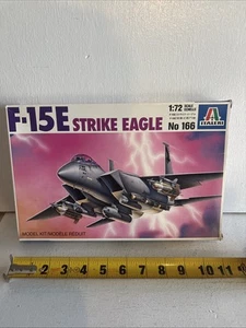 Vintage 1994 Italeri F-15E Strike Eagle 1:72 Plastic Model Kit 166 Complete - Picture 1 of 8