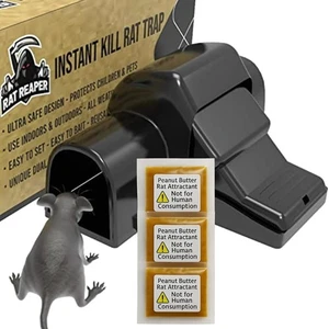 Rat Reaper – Rat Trap That Kills Instantly Indoors & Outdoors inc Bait Sachets - Picture 1 of 12