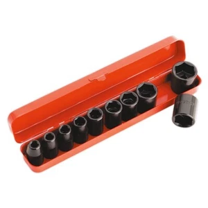 (SBS) SALE! Sealey AIR Impact Socket Set 10pc 1/2 Drive Metric 9MM - 27MM - Picture 1 of 1