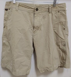 Kuhl Shorts Size 36 Ambush Zipper Cargo Vintage Patina Dye Khaki Outdoors Hiking - Picture 1 of 12