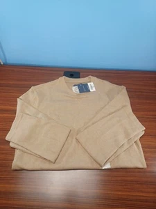 St. John's Bay Super Soft Pullover Casual Shirt Men's Size Medium NWT Beige - Picture 1 of 7