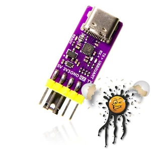 CH343 Convertitore USB-C TTL UART RX TX 3,3V 5V Level RTS DTR Controllo Flusso Windows - Foto 1 di 2