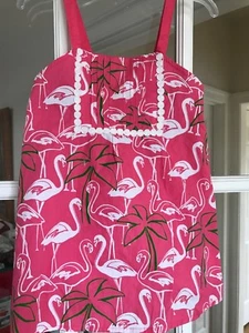 Girls Gymboree Top, Size 7, Pink with Flamingo & Palm Tree Design - Picture 1 of 4