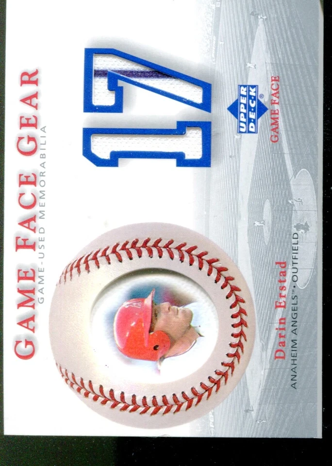 2003 Upper Deck Game Face Gear #DE Darin Erstad Home Jersey Card - Image 1 of 1