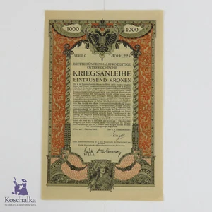 Österreich, Austria, Kriegsanleihe 1000 Kronen 1915, Original (EK9/23) - Bild 1 von 1