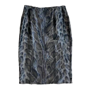 Falda ANTONELLI Camicie Mujer Gris Negra Estampado Leopardo Piel Sintética Italia 42 GB 10 - Imagen 1 de 11