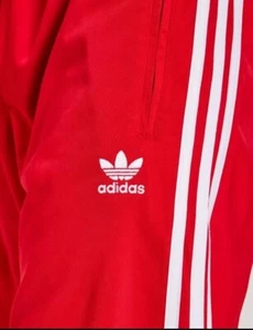 NEW MENS M ADIDAS ORIGINALS FIREBIRD TREFOIL SHORTS IM9421 SCARLET Red White - Picture 1 of 6