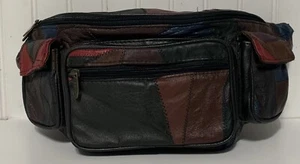 Faux Leather Patchwork Fannypack Tinder - Picture 1 of 4