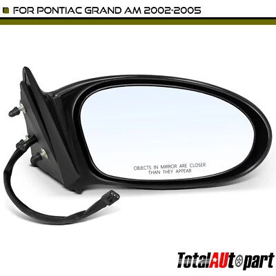 Espejo retrovisor eléctrico negro para Pontiac Grand Am 2002 2003 2004 2005 pasajero derecho diestro Foto 1 de 4