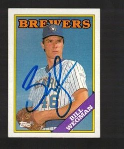Autógrafo Bill Wegman 1988 Topps--Milwaukee Brewers - Imagen 1 de 1