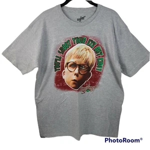 Neu ohne Etikett Herren T-Shirt Christmas Story Film Large grau Grafik Tee Urlaub - Bild 1 von 7