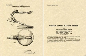 1935 36 BUICK 96S HOOD ORNAMENT Patent Art Print READY TO FRAME sport - Picture 1 of 1