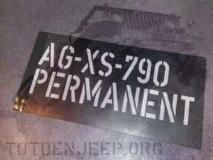 POCHOIR STENCIL MARQUAGE ANTIGEL HOTCHKISS jeep willys m201 ARMEE - Imagen 1 de 1