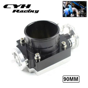 90MM Universal Aluminum Billet CNC Throttle Body For 3.5" Inch Intake Manifold - Picture 1 of 4