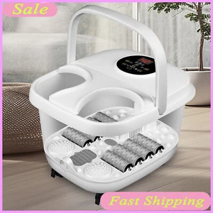Weiß Fußsprudelbad Fußmassagegerät 8-10L 450W Fußbad Massagebad Tub Rotes Licht - Bild 1 von 13