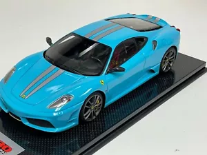 1/18 Looksmart Ferrari F430 Scuderia blau silber gestreift Titanräder #25/25 - Bild 1 von 8