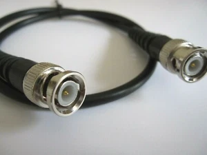 50 cm RG58 CU Koaxialkabel 50 Ohm BNC auf BNC Stecker 0,5 m (20") Hergestellt in Großbritannien. - Bild 1 von 5