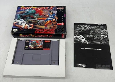 Street Fighter II (Super Nintendo SNES, 1992) CIB COMPLETE IN BOX TESTED NICE - Image 1 of 4