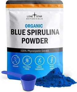 Lone Star Botanicals - Organic Blue Spirulina Powder 1.06oz, 100% Pure - Picture 1 of 6