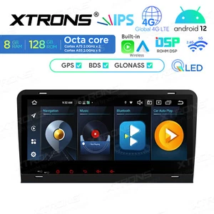 8.8" QLED Android12 CarPlay GPS Stereo Navi 8+128G Octa-Core For Audi A3 S3 RS3 - Picture 1 of 18