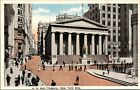 New York City ~ États-Unis Sous-trésor ~ Wall Street ~ années 1920 ~ carte postale ~ non publiée
