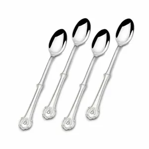Wallace 4-Pc Napoleon Bee 18/10 Stainless Steel Iced Tea Spoons - Picture 1 of 1